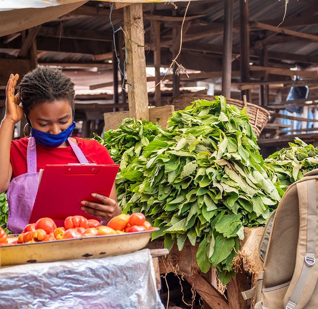 Farmer at market